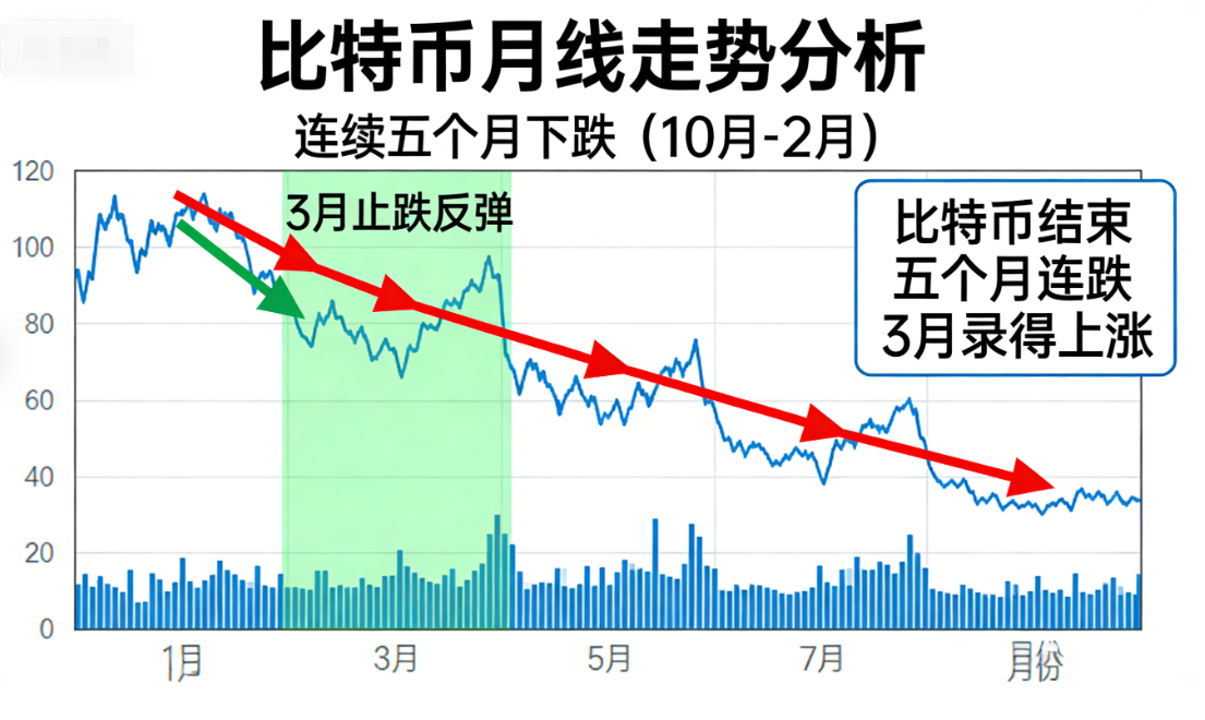 美伊释放结束冲突意愿 比特币终结五个月连跌 3月涨约2%